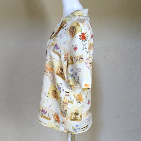 3/$20🌟 Liz Claiborne Collection White Casual Button Down Shirt Size 8 - Picture 3 of 5